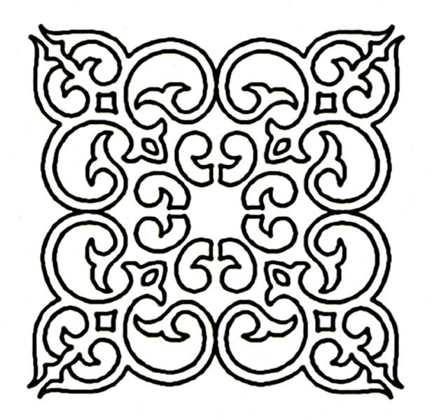 Марокканский узор трафарет