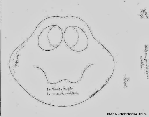 Выкройка игрушки лягушки