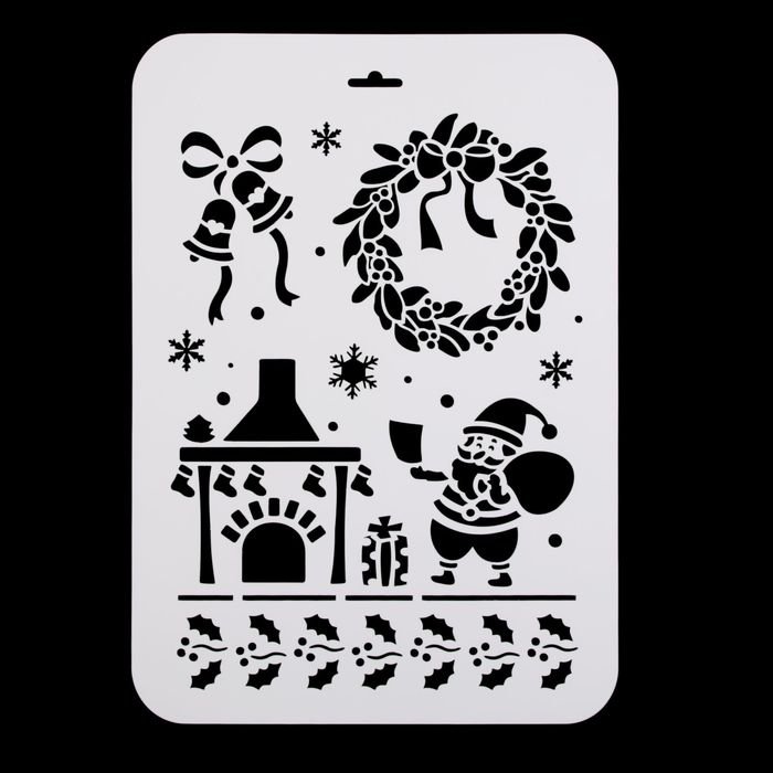 Пластиковые трафареты новый год