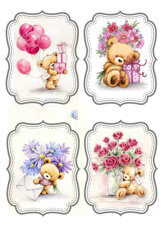 Открытка бирка