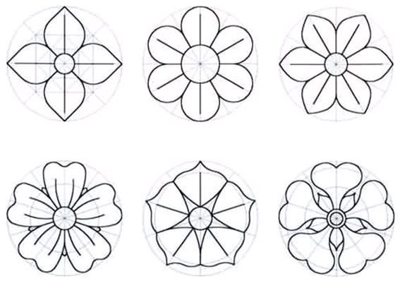 Цветочки из бумаги шаблоны