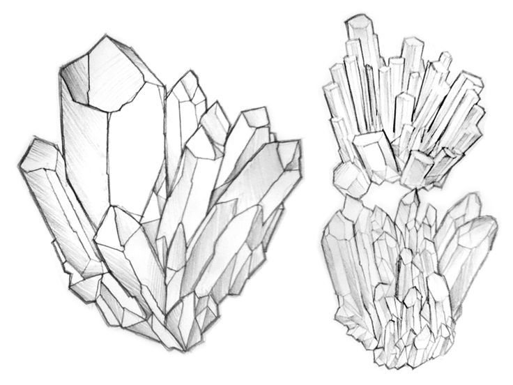 Картинки для срисовки Кристаллы