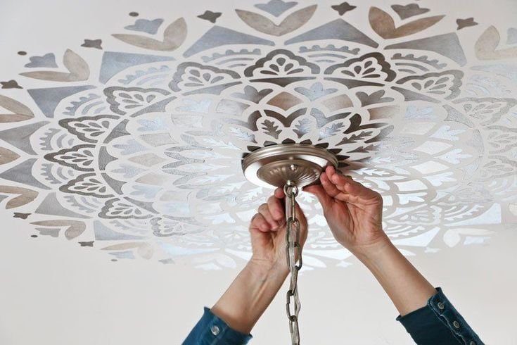 Трафарет Мандала для стены