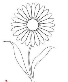 Ромашка раскраска
