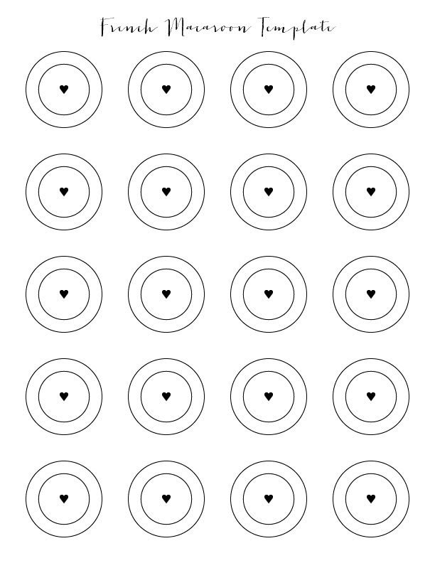 Трафарет макаронс 4 см