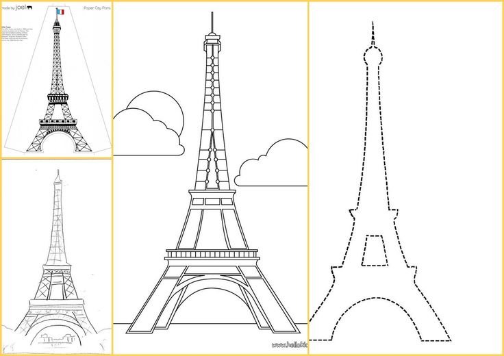 Трафарет Эйфелевой башни