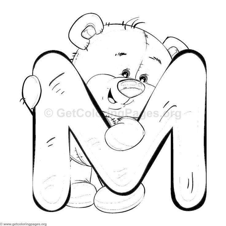 Буква м раскраска