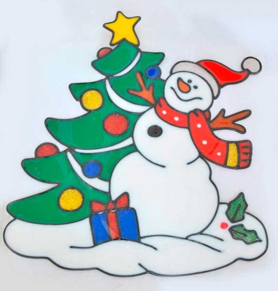 Снеговик с елкой