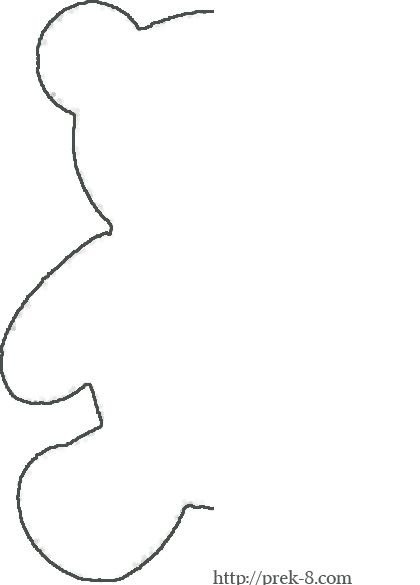 Мишка силуэт