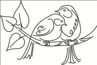 Птицы трафарет для выжигания