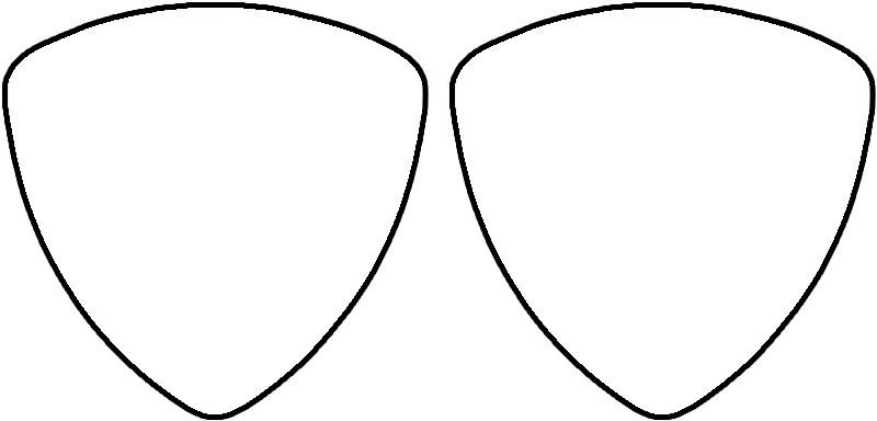 Чертеж медиатора для гитары 1к1