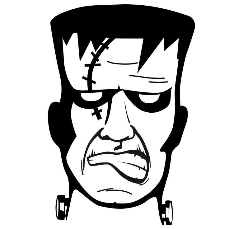 Трафарет на Хэллоуин Франкенштейн