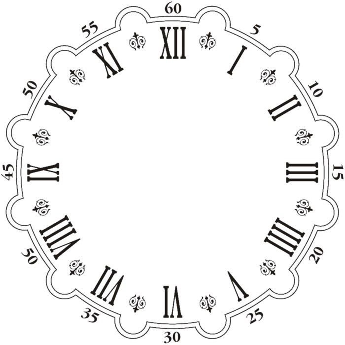 Циферблат часов трафарет