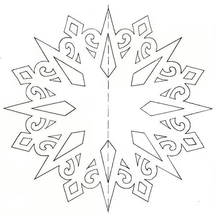 Снежинки из бумаги шаблоны для вырезания