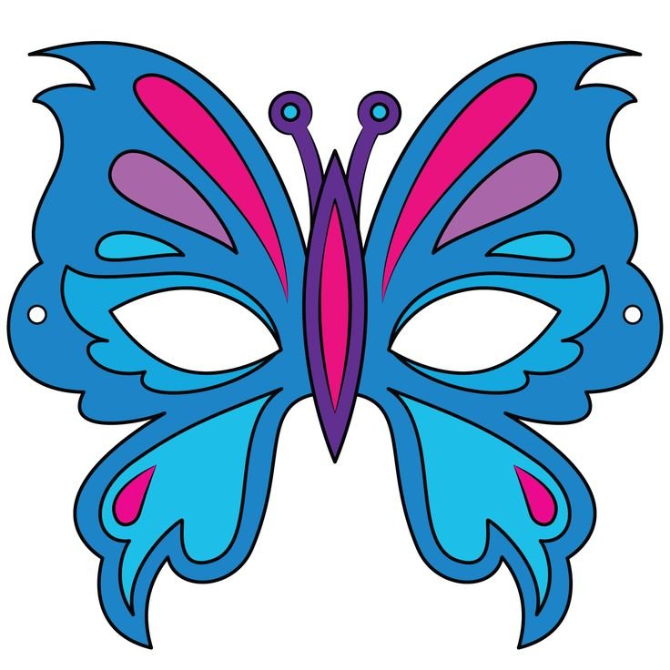 Маска бабочки для детей