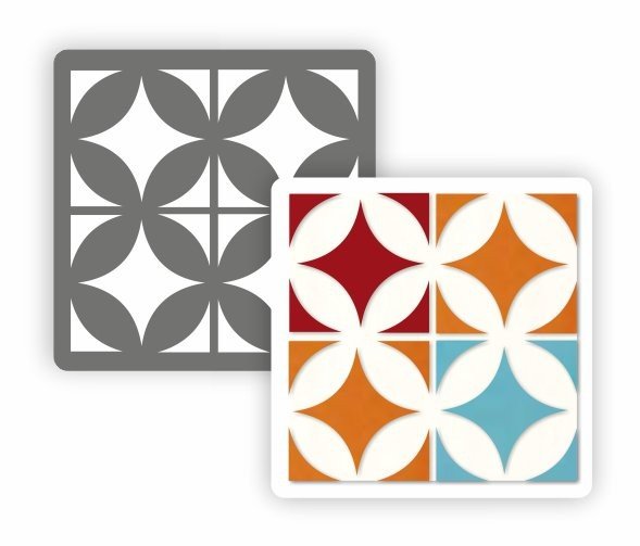 Трафарет для плитки в ванной