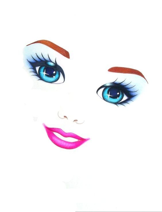 Личико красивое мультяшное