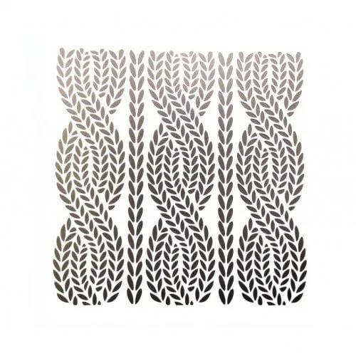 Трафарет косичка