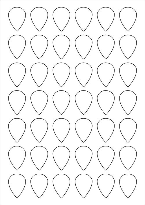 Чертеж медиатора для гитары 1к1