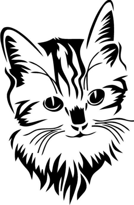 Трафарет кошки