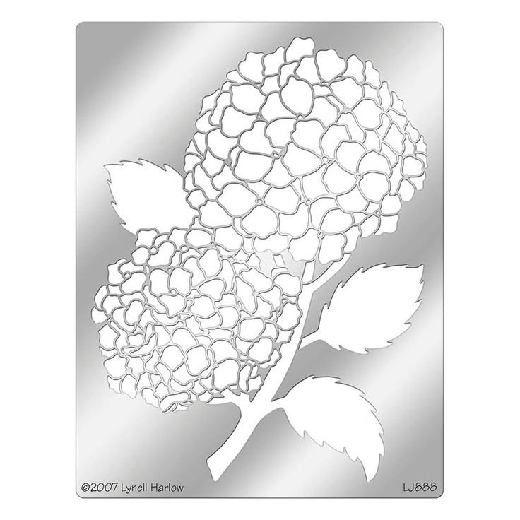 Гортензия трафарет для вырезания