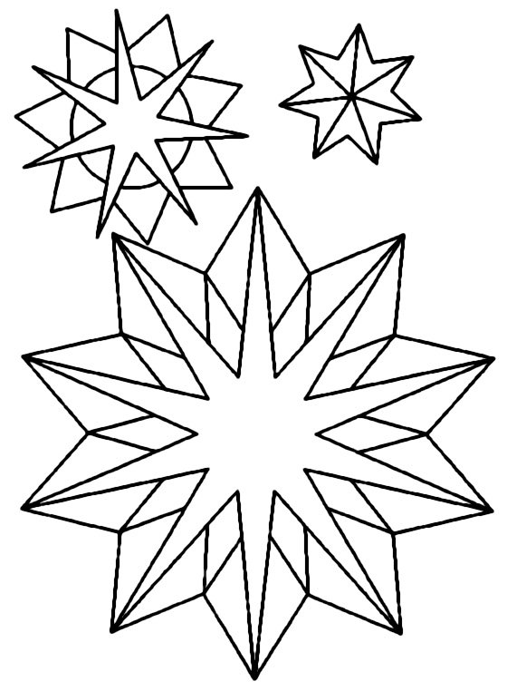 Рождественская звезда трафарет