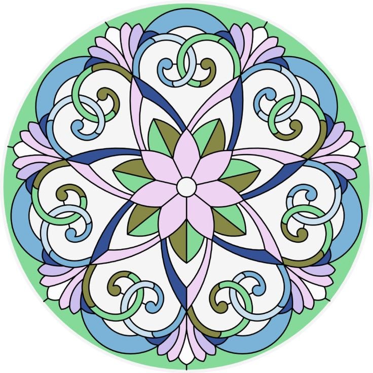 Растительный орнамент в круге