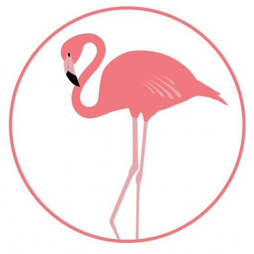 Розовый Фламинго трафарет