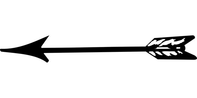 Стрела на белом фоне