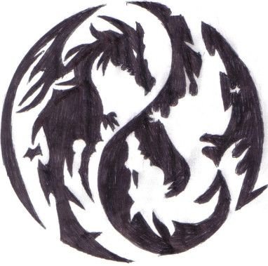 Трафарет дракона