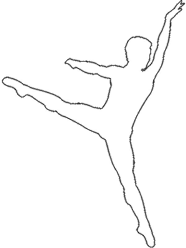 Фигурка балерины из бумаги трафарет