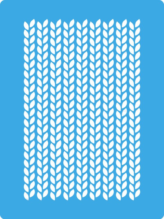 Трафарет вязаный узор