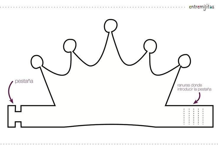 Корона трафарет для вырезания