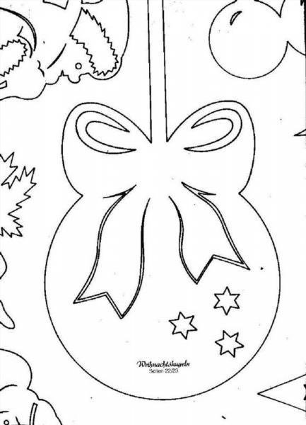 Новогодние шары трафареты для вырезания