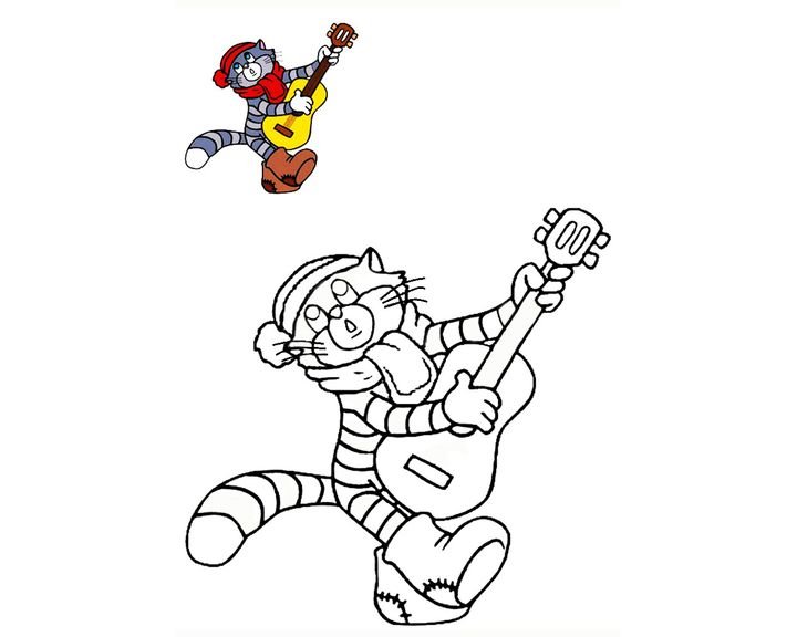 Матроскин раскраска