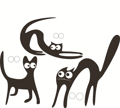 Силуэт кошки для аппликации