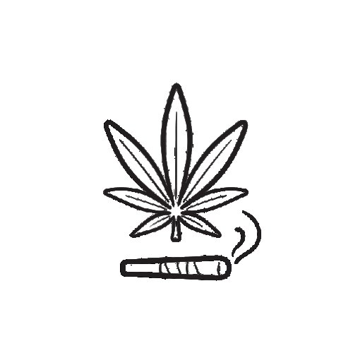 Эскиз марихуаны маленький