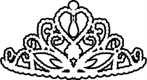 Корона трафарет для торта