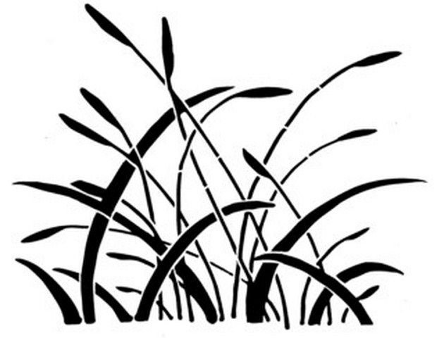Трафарет для покраски камыш