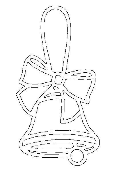 Трафарет колокольчика для вырезания на выпускной