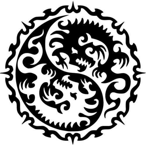 Трайбл дракон Инь Янь