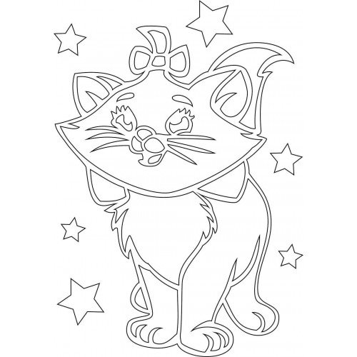 Вырезалки на новый год котенок