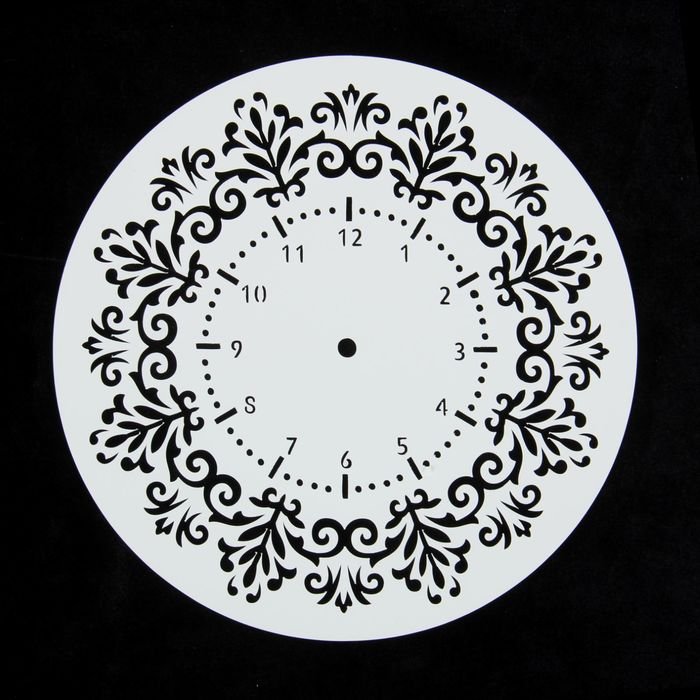 Трафареты для декора круглых часов