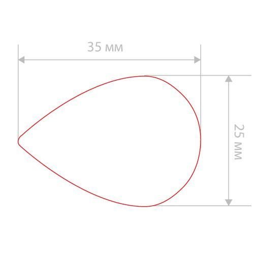 Медиатор гитарный Размеры чертеж