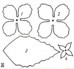 Выкройки цветов из фоамирана