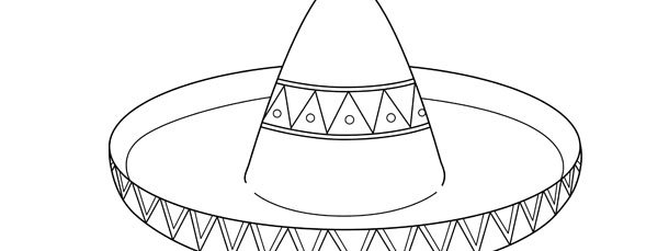 Шляпа раскраска для детей