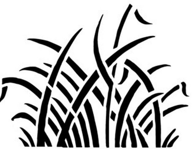 Трафарет камыш