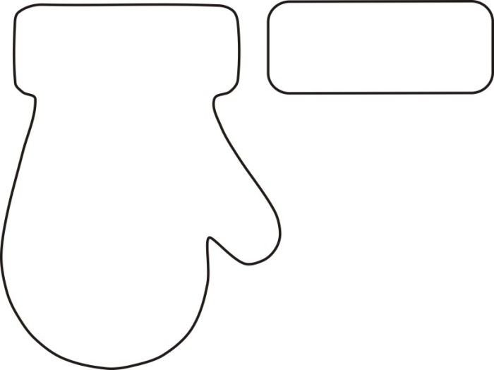 Трафарет варежки для вырезания
