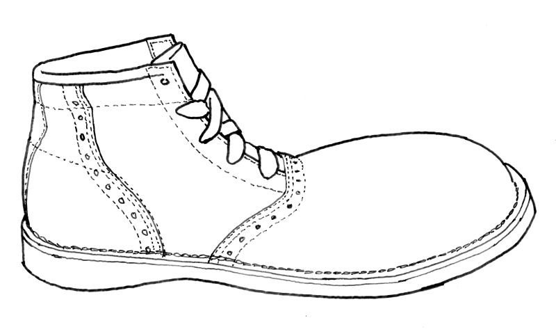 Трафарет ботинок