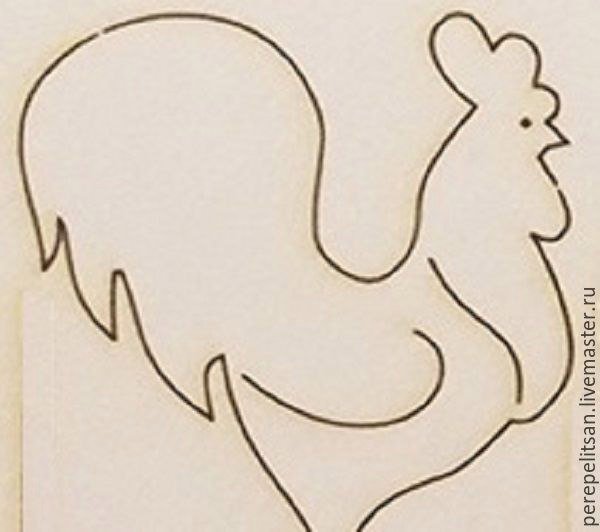 Петушок трафарет